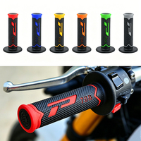 Poignées de guidon de moto en caoutchouc multicolores, antidérapantes, cylindriques, durables, confortables, accessoires de moto