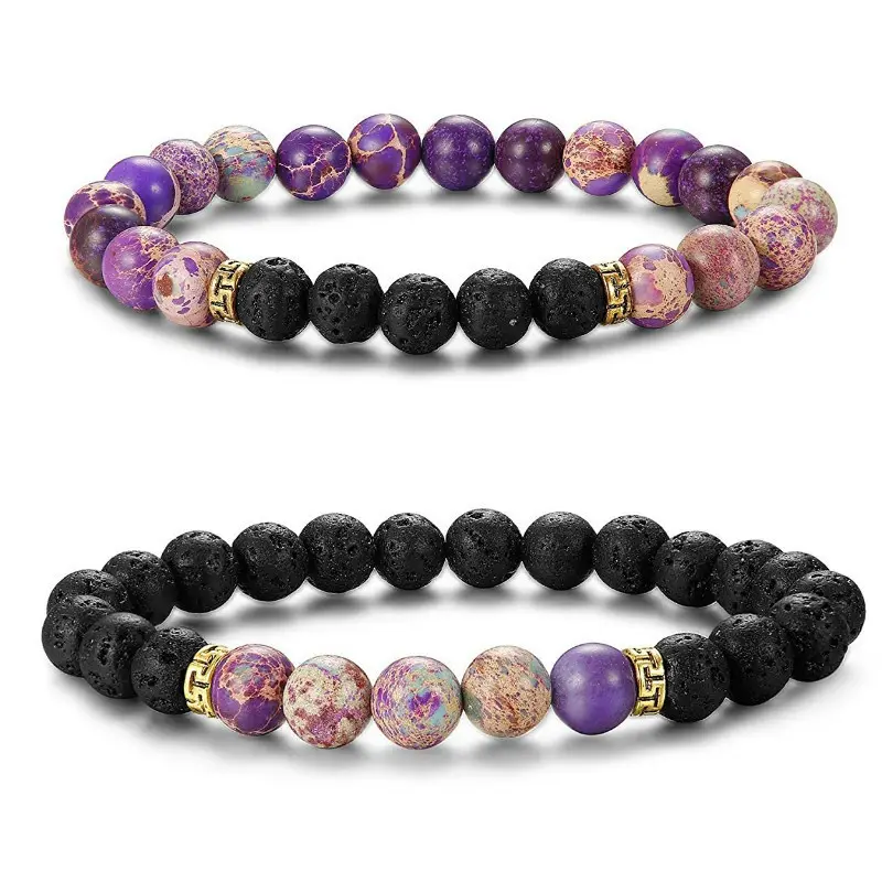 Ручной работы Исцеление йогой ювелирные изделия вулканические камни натуральный Лава камень бусы браслет