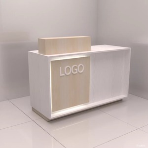 Mobile Alto Espositore Centrale per <span class=keywords><strong>Occhiali</strong></span> Personalizzabile dal Design Minimalista Effetto Legno con Opzione a Giorno in Pannello Ecologico - Product Image 3