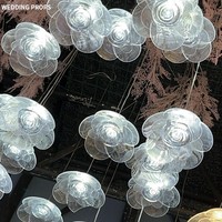 Décoration de plafond pour mariage, lumières LED en forme de papillon, lumières LED suspendues en forme de fleur pour banquet