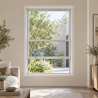 Designs modernes de fenêtres coulissantes coloniales à simple ou double battant avec grille en verre - Châssis économique standard