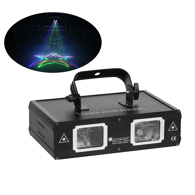 Double Head 500Mw Rgb Scanner Animation Projector Mini Laser Light for Disco Night Club