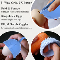 Brosse et Laveur à Œufs en Silicone Réutilisable Écologique Portable, Compatible Lave-Vaisselle, Outil de Cuisine – Offre Spéciale