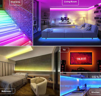 Tira de Luces LED RGB COB WS2811 Direccionables, 720 LED, Color de Ensueño, 12 mm, 24 V, Alta Densidad, Luces LED COB Flexibles