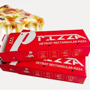 Thickened Disposable Rectangular <b>Pizza</b> Packaging <b>Box</b> for One Person Snack <b>Box</b> - Product Image 6