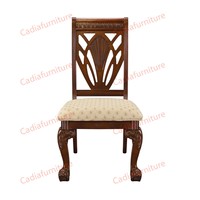 Ensemble de salle à manger de style classique américain pour petit espace, table à manger rectangulaire en bois massif avec 6 chaises en bois