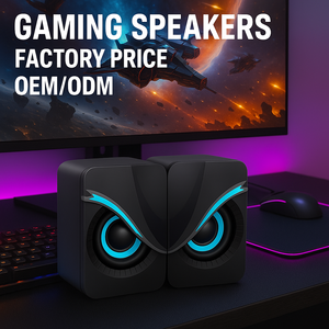 Altavoces Electrónicos RGB para Juegos, Altavoces de Escritorio Electrónicos Futuristas con Luces LED de Colores para <span class=keywords><strong>PC</strong></span> - Product Image 3