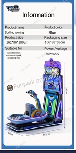 Máquina de Arcade Simuladora de Carreras de Barcos que Funciona con Monedas, con Construcción de Hierro y Plástico, 1 Año de Garantía, para Entretenimiento Infantil - Product Image 5