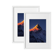 Lot de 3 cadres photo en bois avec support chevalet, design léger, verre incassable, passe-partout interchangeable, fixation murale verticale