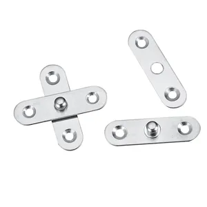 Bisagras giratorias de acero inoxidable, 360 grados, pivote de puerta, eje arriba y abajo, 57mm