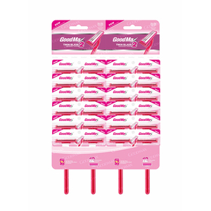 Ladies Women Twin Blade Shaving <strong>Razor</strong> Disposable <strong>Razor</strong> Body Female Custom Packing Offers Hanging Card <strong>Razor</strong> - Product Image 1