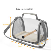 Sac de transport pour oiseaux portable transparent à main, petit sac de transport pour oiseaux d'extérieur pour pigeon, lézard, calopsitte, fournitures de voyage pour animaux de compagnie