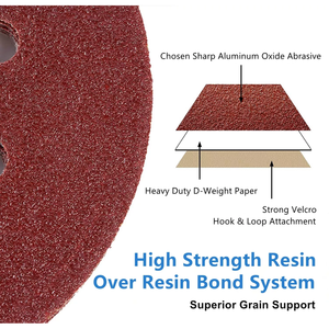 Stock Local en EE. UU. - Discos Abrasivos Surtidos de 5 Pulgadas, Grano 40-320, con Velcro y 8 Orificios - Product Image 5