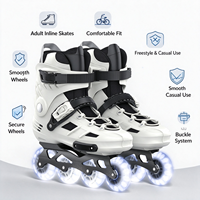 Patins à roulettes pour adultes, patins à roulettes freestyle slalom, hommes, femmes, professionnels, intérieur, extérieur, chaussures de patinage fitness unisexes