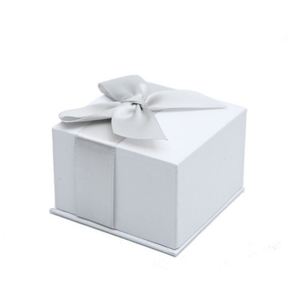 Bow exquis bijoux boîte cadeau carré collier boucle d'oreille bague bijoux boîte en carton bijoux boîte d'emballage avec insert en velours - Product Image 2