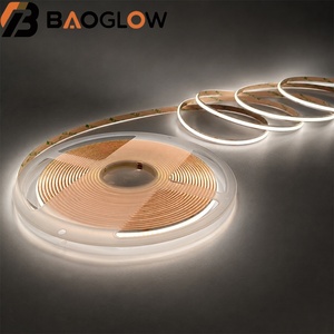ไฟแถบ LED COB แสงขาวกลางวัน/แสงขาวอบอุ่น 95Ra 3000K 4000K 6000K ความหนาแน่น 320D/m แผงวงจร PCB ขนาด 8 มม. 24V 12W/M แบบยืดหยุ่น สำหรับตกแต่งภายใน  ขั้นต่ำในการสั่งซื้อน้อย - Product Image 2