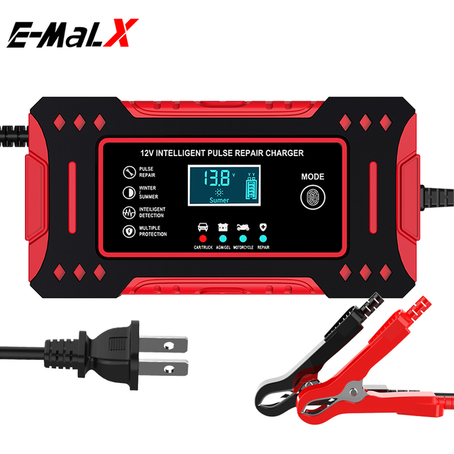 OEM 12v6a Battery Charger Car Motorcycle Full Smart Pulse Repair Battery Charger with CE FCC UL