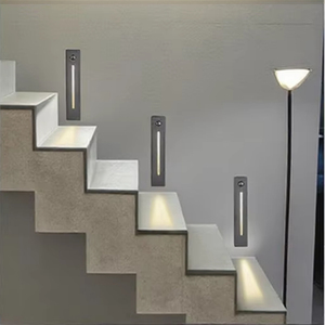 Luz de escalera con base de aluminio LED famosa <span class=keywords><strong>en</strong></span> Internet, luz de noche de paso de esquina integrada cuadrada, características de montaje <span class=keywords><strong>en</strong></span> pared, <span class=keywords><strong>cuerpo</strong></span> <span class=keywords><strong>humano</strong></span> - Product Image 5