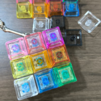 Multiple Colors High Transparent XDA Blank Keycap 9.3mm Light-Transmitting1.6mm Thickness PC 1U Keycap for Mechanical Keyboard