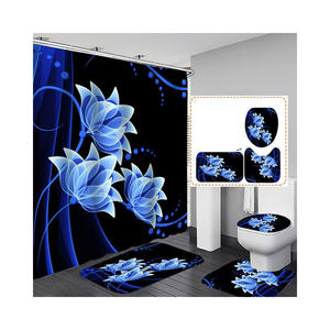 Rideaux <span class=keywords><strong>de</strong></span> <span class=keywords><strong>douche</strong></span> 5 couleurs imprimé rose 3D imperméable en polyester, <span class=keywords><strong>ensemble</strong></span> <span class=keywords><strong>de</strong></span> <span class=keywords><strong>tapis</strong></span> <span class=keywords><strong>de</strong></span> bain antidérapant, <span class=keywords><strong>tapis</strong></span> <span class=keywords><strong>de</strong></span> toilette, <span class=keywords><strong>tapis</strong></span> <span class=keywords><strong>de</strong></span> sol, décoration intérieure - Product Image 4