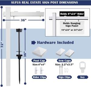 เสาป้ายพีวีซีไวนิลสำหรับอสังหาริมทรัพย์ป้ายบอกอสังหาริมทรัพย์อสังหาริมทรัพย์ - Product Image 4