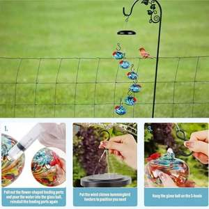 정원 장식 매달려 개미 증거 누출 방지 바람 차임 꽃 포트와 야외 용 벌새 물 공급 장치 - Product Image 4