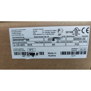 Controlador de control industrial Kollmorgen Servostar 606 4kVA 6A para equipos de automatización - Product Image 1