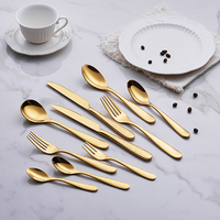 High Quality Bulk Gold Stainless Steel Flatware Sets-Quality Spoon Fork Cutlery for Weddings