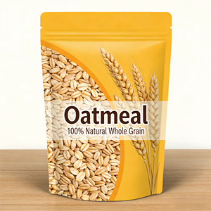Sachet Doypack Personnalisé pour Céréales, Emballage Alimentaire en Plastique Sûr pour Contact Alimentaire, Sachet pour Flocons d'Avoine - Product Image 1