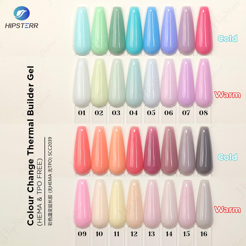 เจลต่อเล็บเปลี่ยนสีตามอุณหภูมิ (ปราศจาก HEMA และ TPO)