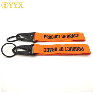 Portachiavi con moschettone tipo falco con anello e cerchio in nylon da 10*<span class=keywords><strong>2</strong></span>.5cm per borsa - Product Image 1