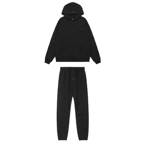 Nuevo Conjunto Deportivo Informal <span class=keywords><strong>para</strong></span> <span class=keywords><strong>Hombre</strong></span>, Sudadera de 2 Piezas, Sudadera con Capucha Extra Grande, ESS ESS Gris Jaspeado, 100% Algodón, Estampado Flocado, Felpa - Product Image 3