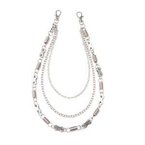 Cadena de cintura de aleación de zinc para hombre, estilo hip hop punk, cadena de pantalón de metal con eslabones de resorte, accesorio de moda urbana casual - Product Image 5