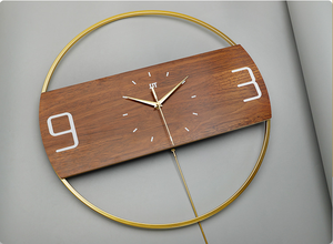 <strong>Clocks</strong> Metal Wood Wall <strong>Clock</strong> Modern Design Farmhouse Decor Wall Decorations Living Room Wall Watch <strong>Vintage</strong> - Product Image 6