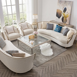 Đồ Nội Thất Bằng Vải Mỹ Đồ Gỗ Đơn Giản Đồ Nội Thất Sofa Kiểu Mỹ Ánh Sáng Kết Hợp Sang Trọng Đồ Nội Thất Sofa Phòng Lving - Product Image 1