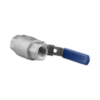 Válvula de bola OEM de fábrica al por mayor, de 2 piezas, 304 316, 1-1/2 pulgadas DN40 DN80 1000WOG, con rosca NPT BSP, de paso completo, para corte de agua