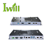Estación de Trabajo Compacta J6413 Personalizada OEM, PC Industrial con 4LAN, 4COM, Rs485, Sin Ventilador, VGA HD, Computadora Integrada, Fuente de Alimentación de CC de 9V 36V