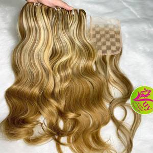 Cabello Humano Camboyano Virgen con Reflejos Piano, Liso, 20 Pulgadas, con Cierre de Encaje HD 5x5, Venta al por Mayor - Product Image 2