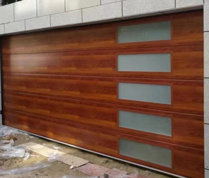 <span class=keywords><strong>Porte</strong></span> de <span class=keywords><strong>garage</strong></span> sectionnelle électrique <span class=keywords><strong>avec</strong></span> finition imitation <span class=keywords><strong>bois</strong></span>, <span class=keywords><strong>motorisée</strong></span>, <span class=keywords><strong>porte</strong></span> de <span class=keywords><strong>garage</strong></span> résidentielle sur mesure pour maison, villa - Product Image 2