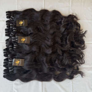 Extensions de cheveux naturels indiens vierges non traités avec closure HD, qualité supérieure, type Temple Indien - Product Image 1