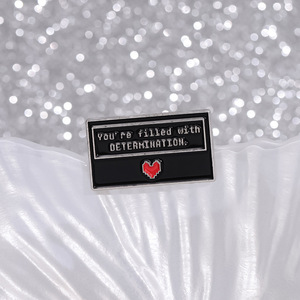Undertale game quote Enamel bros Digital & Gravure Printed Fashion pakaian Aksesori bagus ide hadiah - Product Image 4
