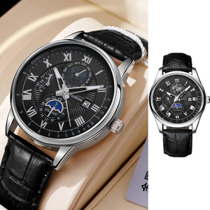 Nuovo Orologio da <span class=keywords><strong>Uomo</strong></span> <span class=keywords><strong>di</strong></span> <span class=keywords><strong>Lusso</strong></span> alla Moda con Cinturino in Pelle al Quarzo Impermeabile Sportivo Luminoso con Datario - Product Image 3