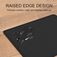 Tapis en silicone pour climatiseur portable avec bord surélevé Plateau d'égouttement pour climatiseur portable antidérapant Bacs d'égouttement à condensat