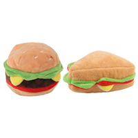 D KING Jouets en peluche Pizza Dog Jouet en peluche pour chien Jouet grinçant