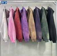 Sudaderas con Capucha Extra Grandes de 360 GSM con Cierre y Logotipo Personalizado, de Alta Calidad, Lavadas y Teñidas con Cera, Estilo Vintage para Hombre y Mujer