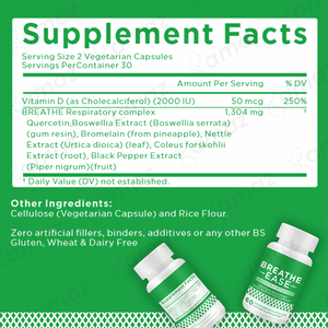 OEM/ODM Amaz Quercétine de qualité alimentaire Capsules végétariennes Supplément Vitamine 60pcs/Bouteille Quercétine + Ortie Suppléments à base de plantes - Product Image 4