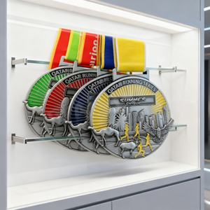 Médailles de luxe personnalisées pour la course à pied, le cyclisme et l'athlétisme, finition or et argent, impression UV, gravure laser - Product Image 2