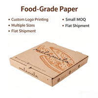 Boîtes à pizza en kraft imprimées sur mesure, boîtes à emporter jetables en carton ondulé, emballage alimentaire pour pizza, gâteau, tarte aux œufs, restaurant commercial