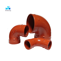 Raccords de tuyauterie pour système d'incendie FM UL Classe 150, raccords de tuyauterie en fonte ductile de 3 pouces, raccord rigide, raccord rainuré, coude, Té
