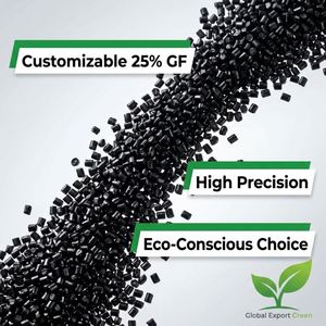 เม็ดพลาสติกไนลอน PA66GF25 แบบปรับแต่งได้ของ FUXI ผสมใยแก้ว 25% เม็ดพลาสติกความแม่นยำสูง ทนต่อการกัดกร่อน เป็นวัสดุที่เป็นมิตรต่อสิ่งแวดล้อม เหมาะสำหรับการขึ้นรูป - Product Image 1